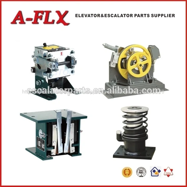 Ascensor Caja de engranajes, regulador de velocidad, freno de la cuerda