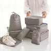 Travel Bag Supplier Polyester Large Capacity Lightweight Organizer Travel Bags 8pcs Set Packing Cube Sets Foldable storage bag