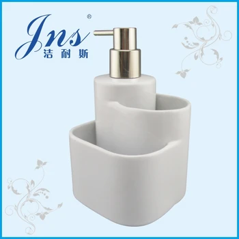 New Ceramic Lotion Soap Dispenser With Sponge Holder New Ceramic Lotion Soap Dispenser With Sponge Holder