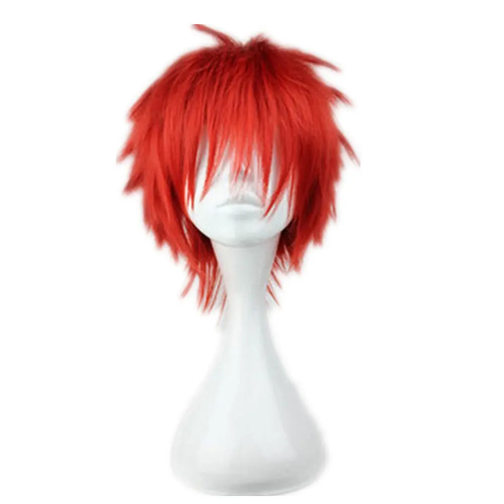 short red cosplay wig