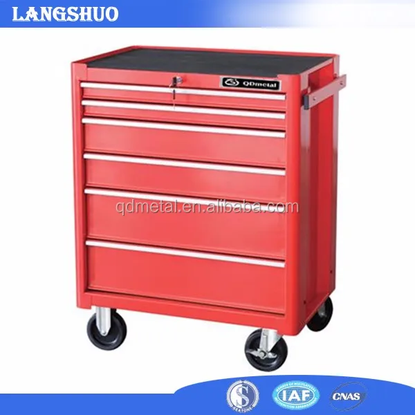 6 Drawers High Quality Tool Trolley Toolbox Cabinet Portable Tool