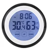 Digital LCD Thermometer Hygrometer Electronic Temperature Humidity Meter Weather Station Indoor Tester Time Clock With Backlight