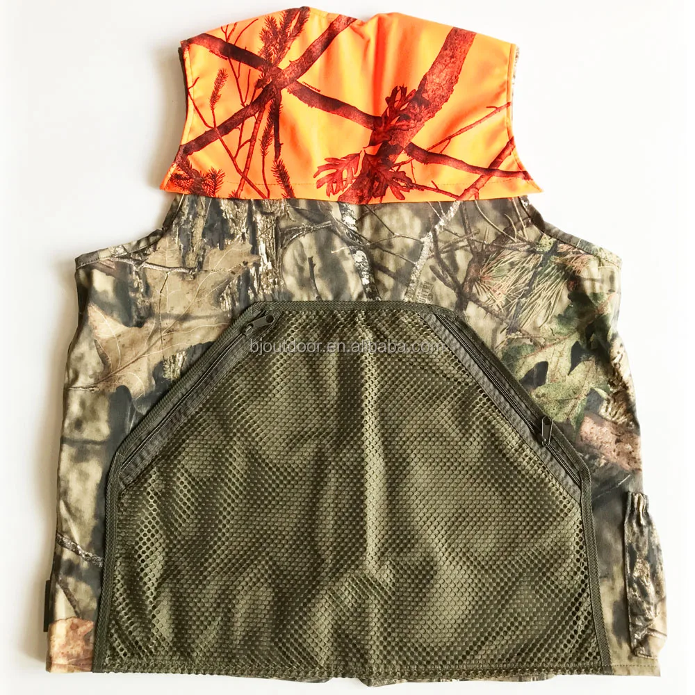 Blaze Camo Hunting Vest Camo Vest Game Bag Vest From Bj Outdoor - Buy ...