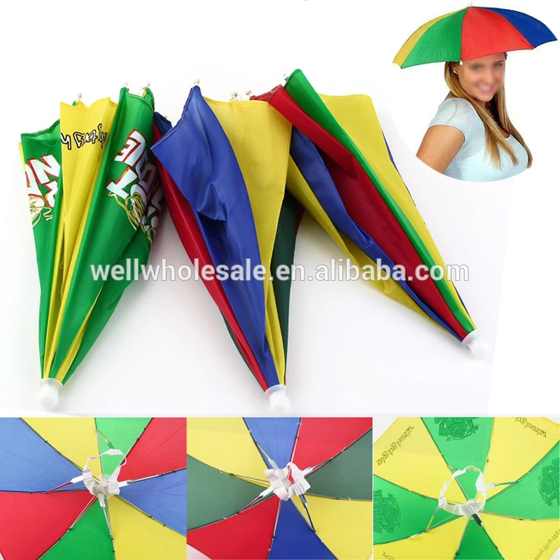 Promotional Head Umbrella,Sun Cap Umbrellas,Customized Promotion Logo