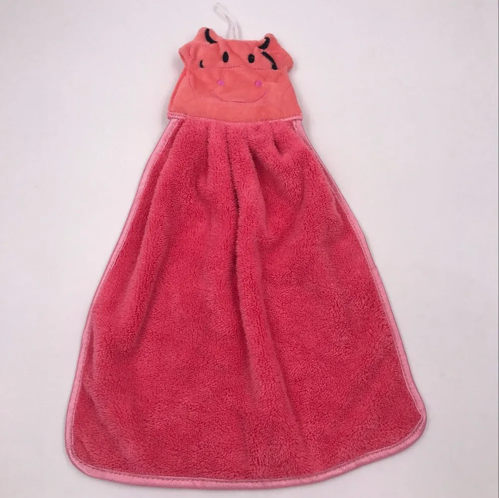 Lovely Hand Towels For Kids Strong Absorbent Soft Kitchen Hanging Wipe