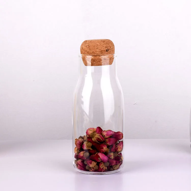 10 Oz 300ml Tall Glass Jars With Cork Lid Bottle Buy Clear Glass
