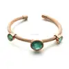 latest 2017 fashion stainless steel women jewelry big gem stone bracelet cuff