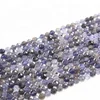 Micro Cut Faceted Round Beads Natural Iolite Organic Gemstone Full strand 16 inch