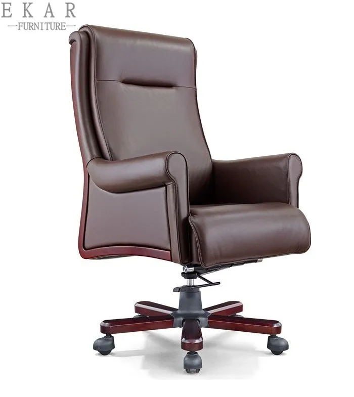 Revolving Executive Blue Leather Office Chair Price supplier