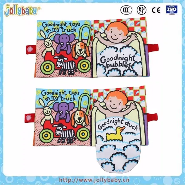 Jollybaby good quality educational kids toy non-toxic cloth material washale book