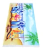 Oversize printing rectangle microfiber hair beach towel