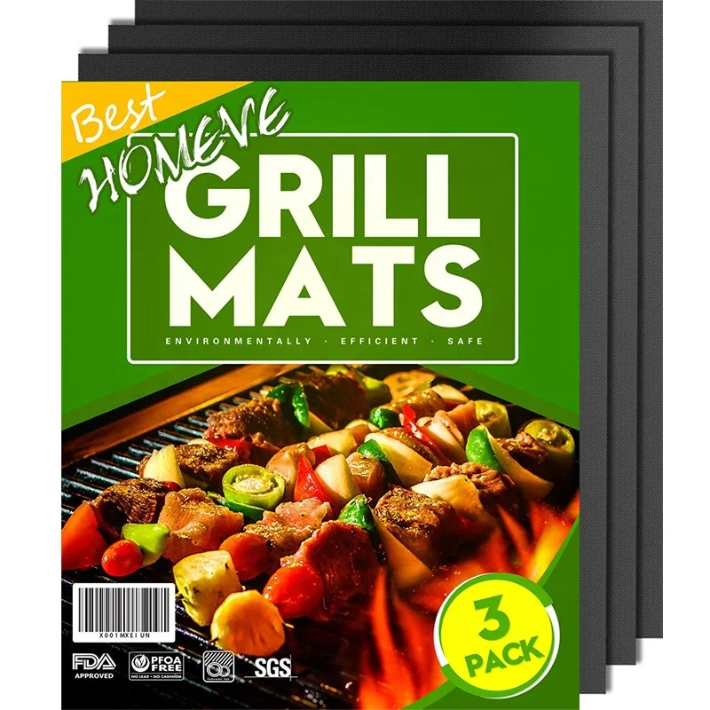 Non Stick Barbecue Baking Grill Mat New Ptfe Under Bbq Grill Mat Tool