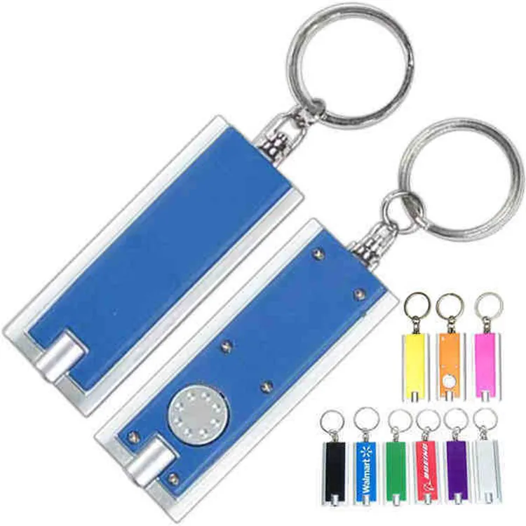 Top Popular Promotional Led Keychain/led Flashlight Tag/rectangular Led