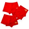 3 Pcs/Set Chinese Style Teen Boy's Soft Elastic Red Boxer Brief