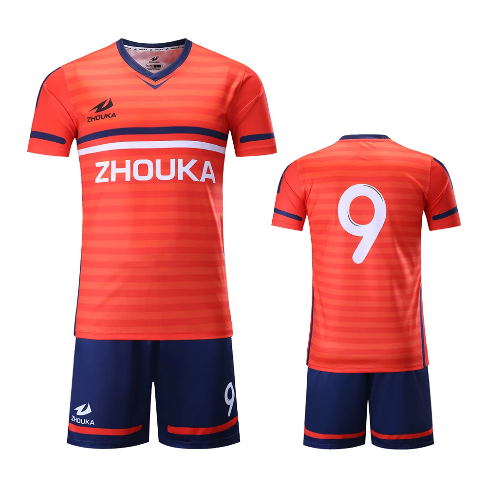orange and blue soccer jersey