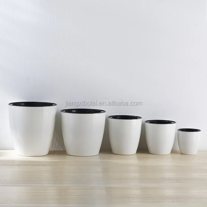 Home Garden Indoor Decorative Plastic Self Watering Flower Pots