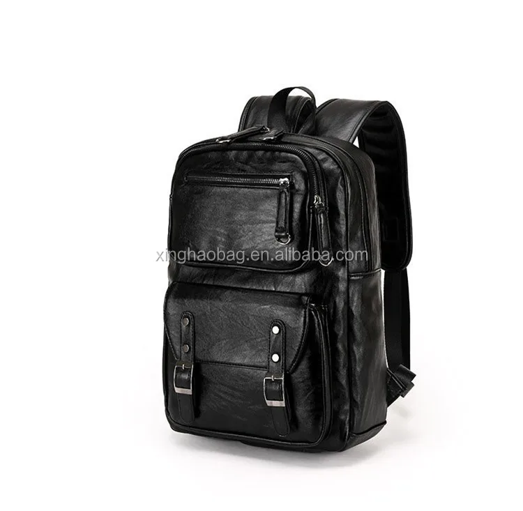 supreme black leather backpack