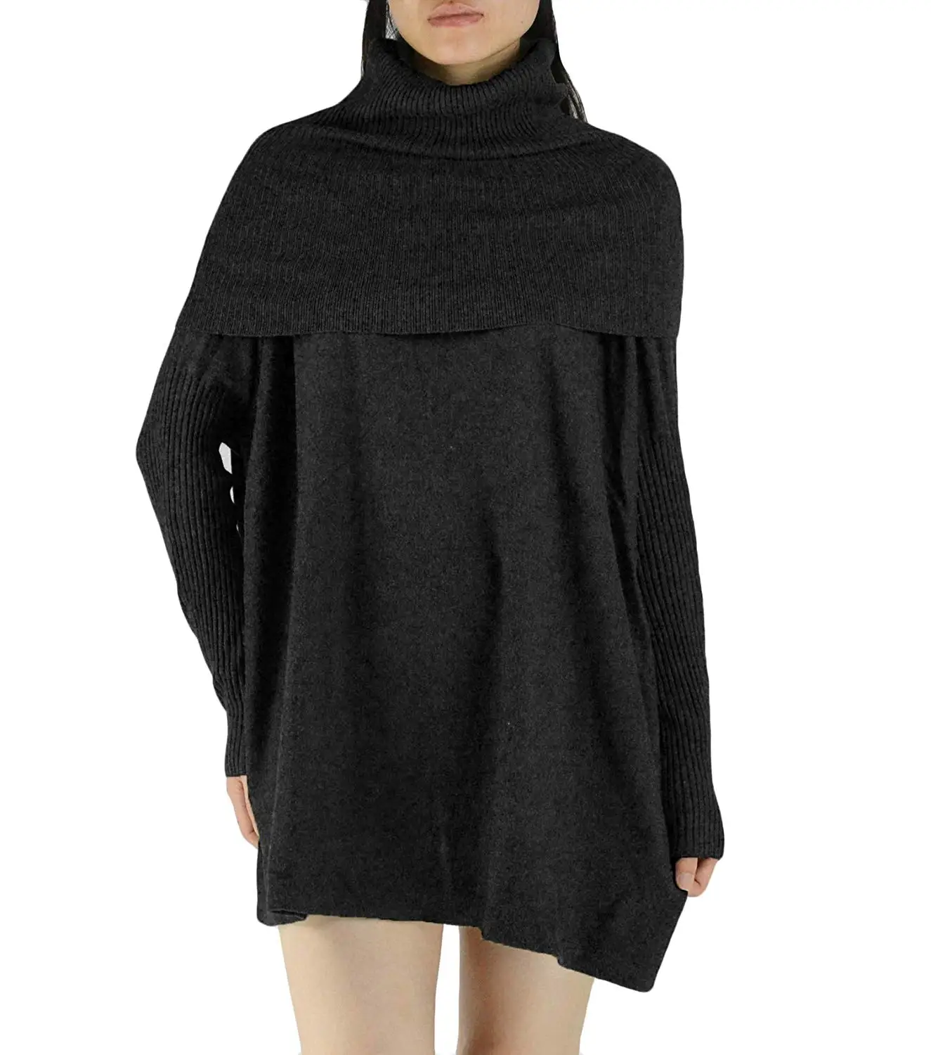 YSJERA Women's Oversized Loose Turtleneck Long Sleeves Pullover Knit Sweater Top Shirts