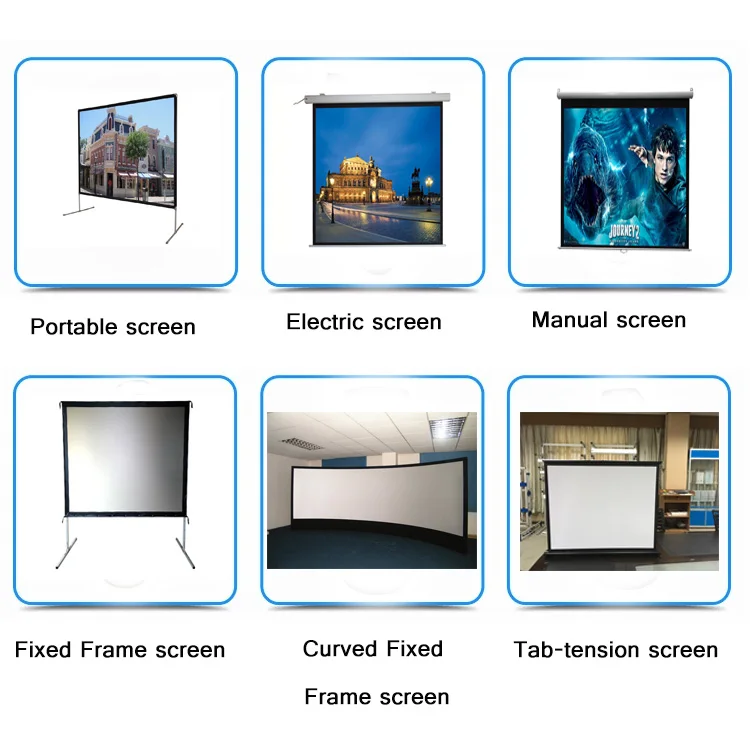 150 Inch Motorized Projector Screen 12v Trigger Projector Silver Screen