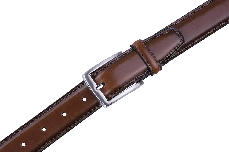 Custom Classic Handmade 100% Genuine Cow Leather Casual Belts With Pin ...