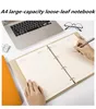 leather agenda business notepad 6 rings design for conference /gift notebook a4