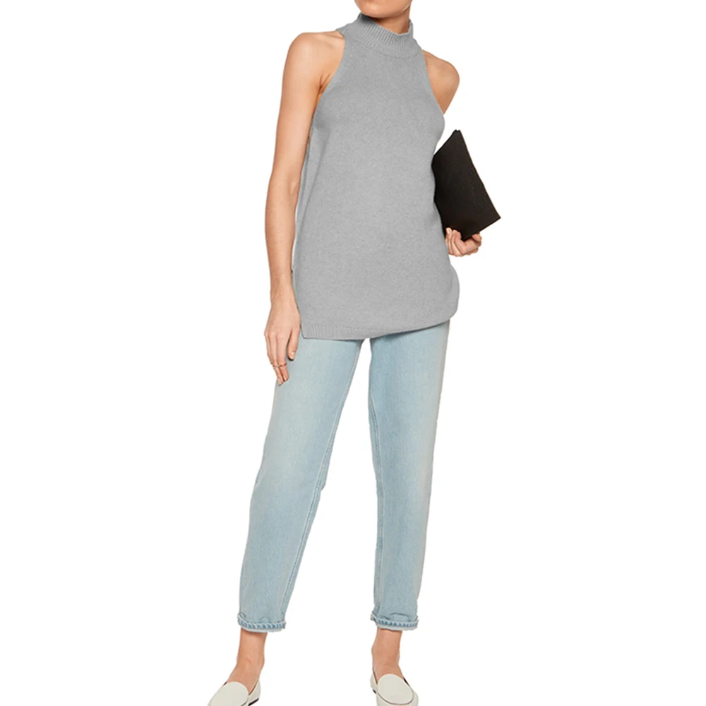 Koop laag geprijsde dutch set partijen – groothandel dutch 13stc5346 Lady Sleeveless Turtleneck Sweater Buy Mouwloze
