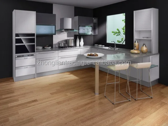 China factory simple designs aluminum profile kitchen cabinet