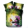 Butterfly and Orchids 3d spa style bed set