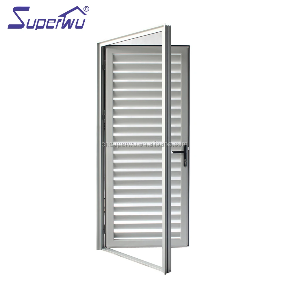 Anodized aluminium louvre hinged door for sun shade