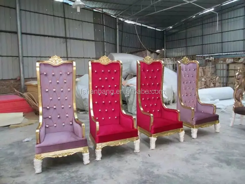 Elegant 1 King Queen High Back Wooden Throne Chair Buy King Throne