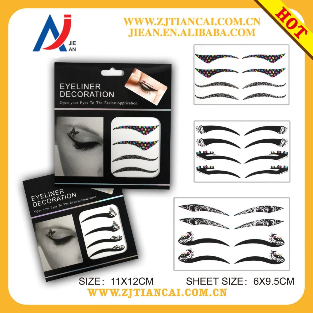 Custom New Fashion Ladies Waterproof Double Eye Tattoo Sticker Face