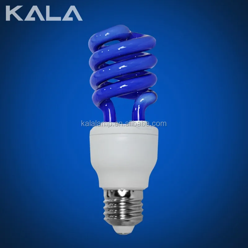 Half spiral 110/220V color glass energy saving lamp or enrgy saving bulbs