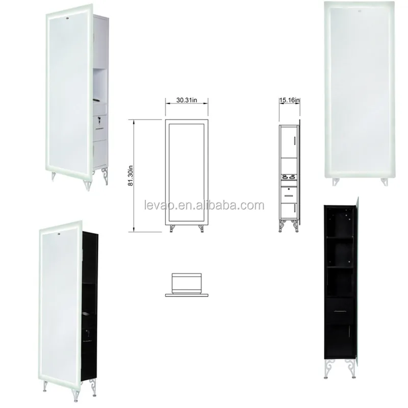 salon mirror station