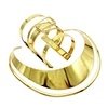 Punk Necklace Bangle African Jewelry Sets Dubai Wide Alloy Torques Opened Cuff Lock Catch Bracelet Gold Plated Jewelry Sets