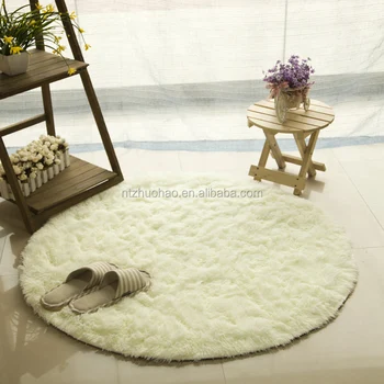 Fluffy Rotondo Tappeto Tappeti Per Soggiorno Kilim Faux Fur Carpet Camera Dei Bambini Lungo Peluche Tappeti Per Camera Da Letto Tappeto Shaggy Bianco