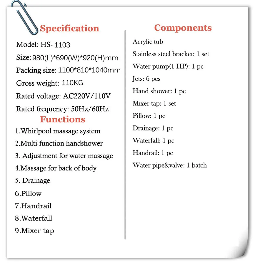 Hs1103 Walk In Massage Bathtub/ Small Square Bathtub Sizes/ 1000mm Bathtub Buy Walk In