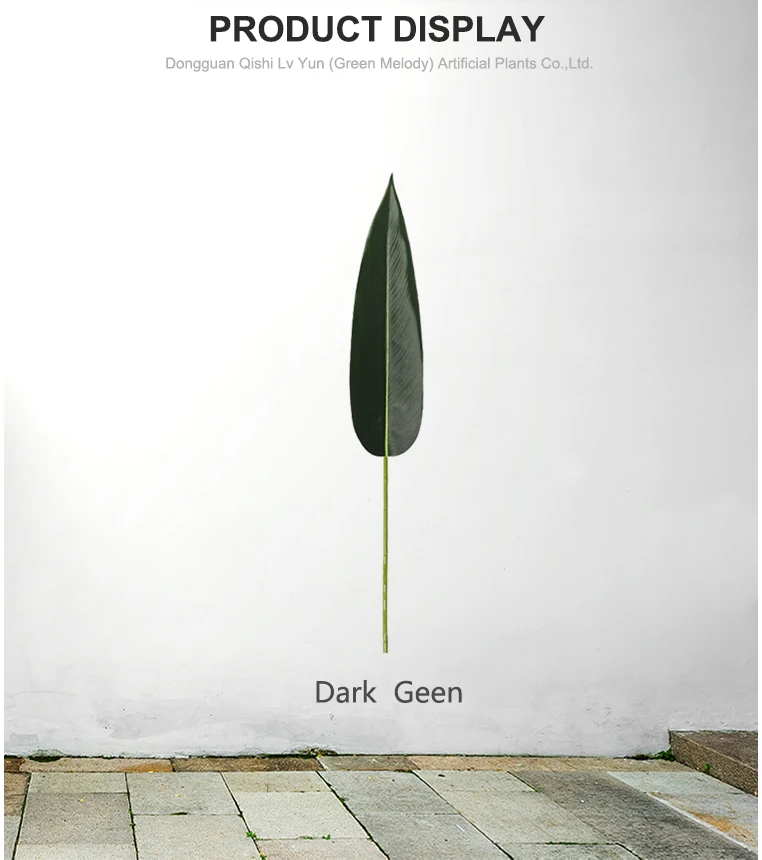 Strelitzia Fabric Artificial Green Leaves For Decorations Artificial