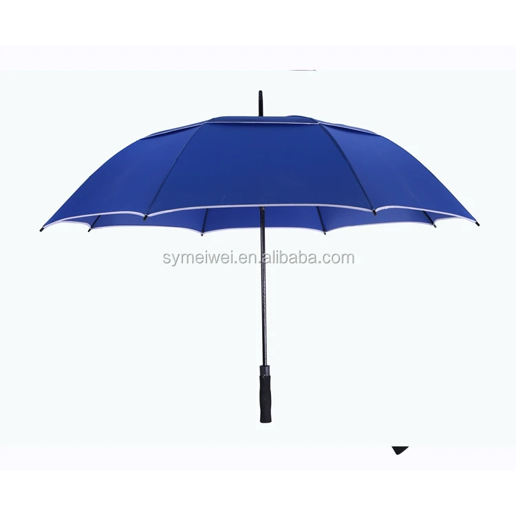 Golf Umbrella With Company Logo Customized Color Ads Navy Blue Double