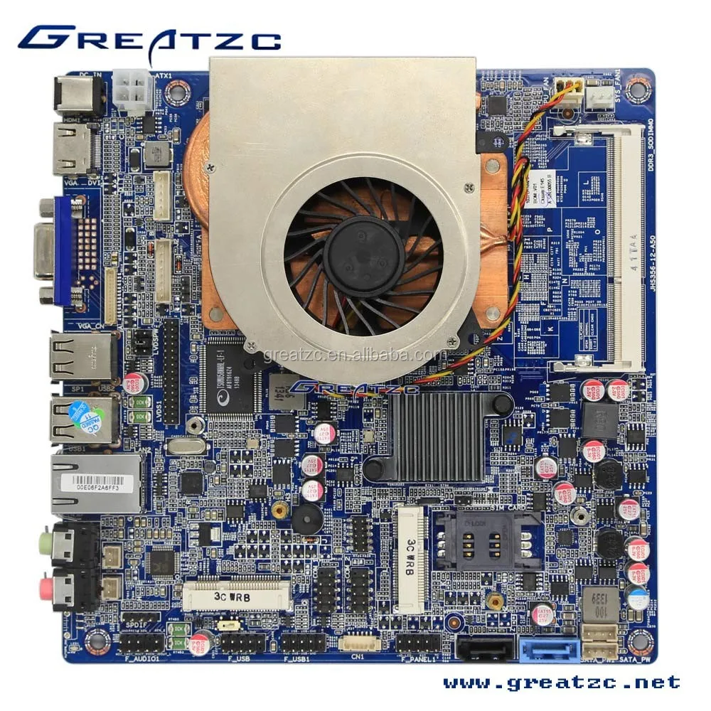 High Speed ZC-ION4-4200 MINI ITX Motherboard Onboard Intel Haswell I5-4200U Onboard CPU 1 RJ-45 LAN Port Fan Motherboard