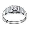 925 Sterling Silver Cheap Wholes price Cluster cz Engagement Wedding men's ring