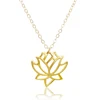 Wholesale trending promotional new custom design fashion gold flower charm necklace women 2019