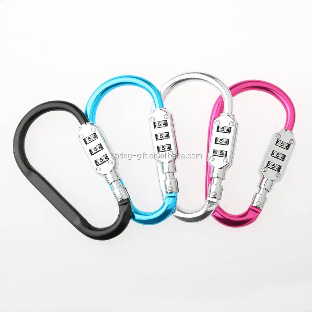 Multifunctional Aluminium Alloy Password Carabiner With Coded Lock