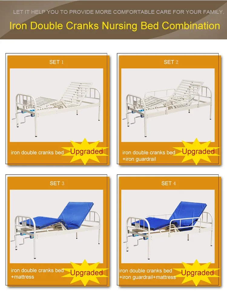 Adjustable Manual Medical Holpful Queen Size Hospital Bed, View patient