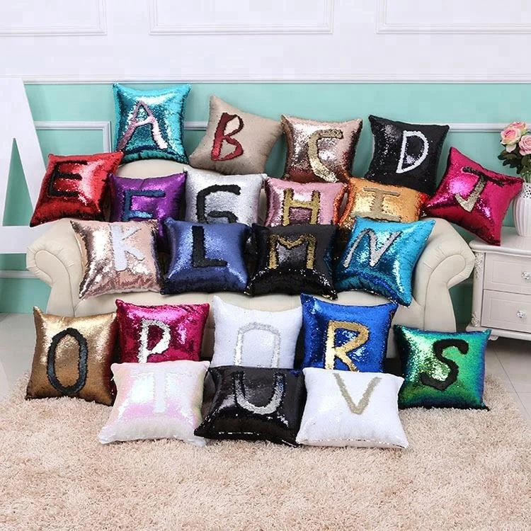 Housse de coussin Mermaid Sequin Taie d/'oreiller 40*40cm Taie D/'Oreiller Housse