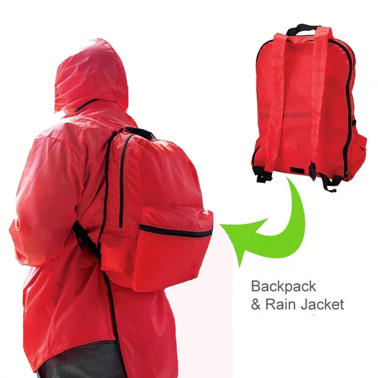 rain jacket in a bag