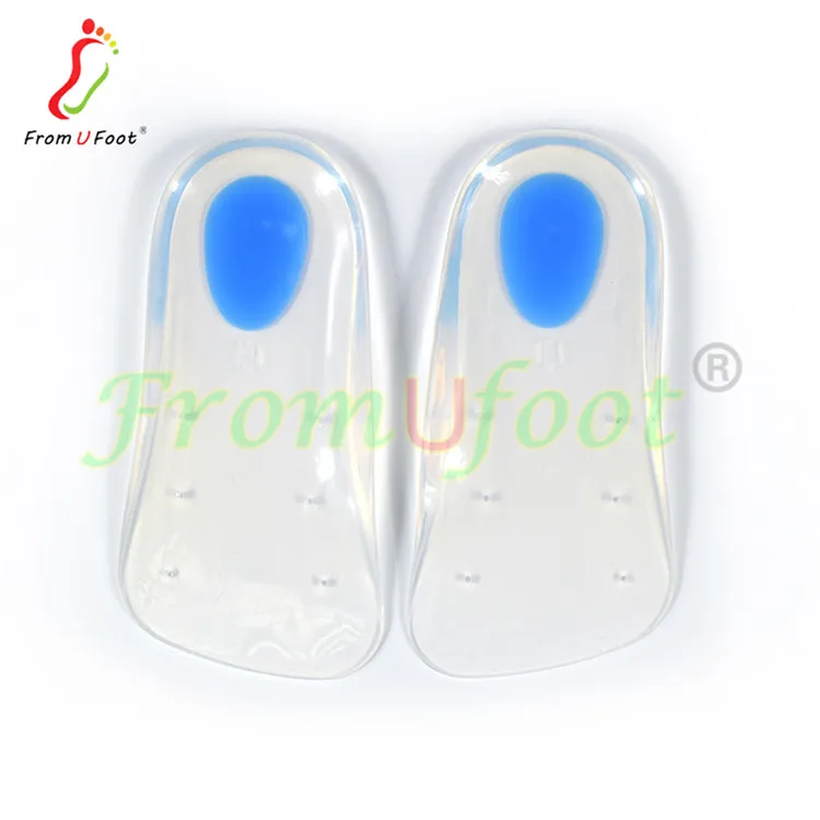 Zrwd06 Silicone Heel Pads For Plantar Fasciitis 3/4 Length Insoles ...