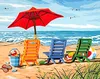 Oil painting Paint by numbers on canvas beach scenes do it yourself