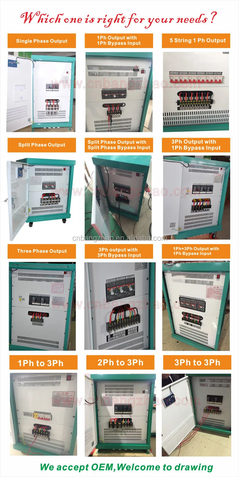 220v To 380v Single Phase To Three Phase Power Supply 3 Phase 4 Wires