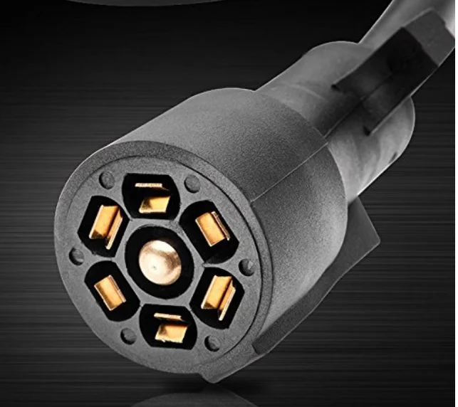 8ft Heavy Duty 7 Way Rv Trailer Electrical Power Cord With Junction Box