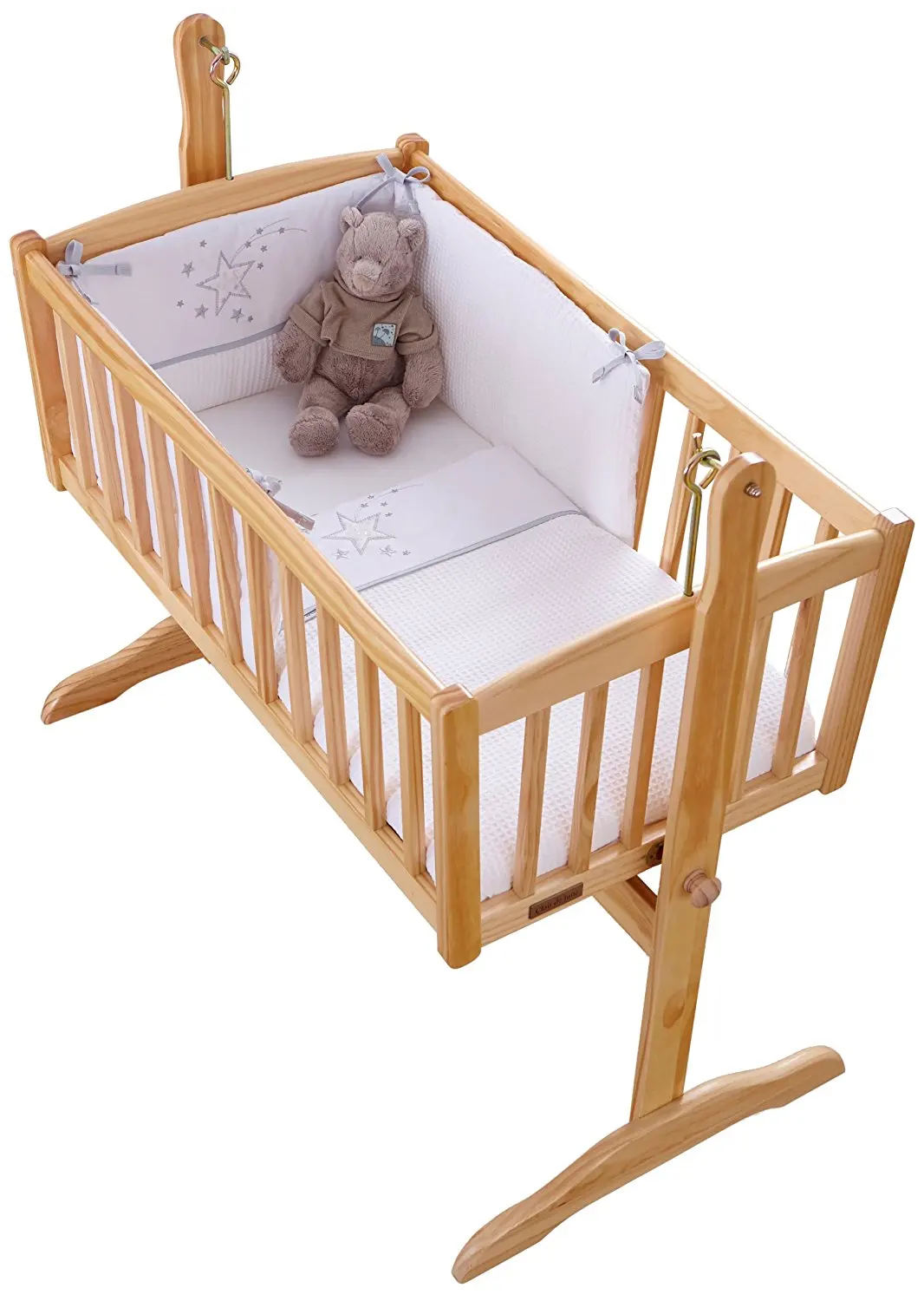Clair de Lune - White Stardust Crib Set - 2 Piece